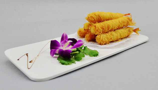 金丝鲜虾卷