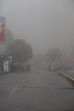 雾霾 城市 环保摄影