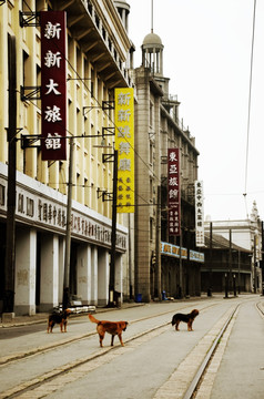 老上海南京路街景