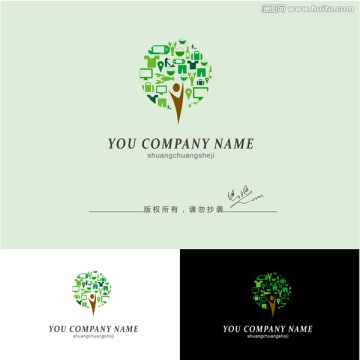 树 logo 创业logo