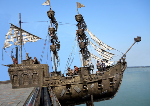 海盗船 雕塑