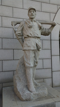 延安革命纪念馆抗日战争雕塑人物