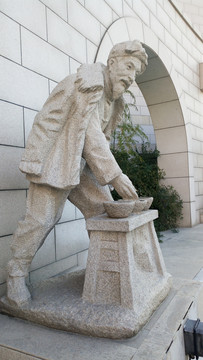 延安革命纪念馆抗日战争雕塑人物