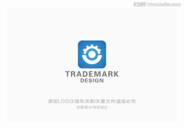 蓝色科技创意LOGO标志设计