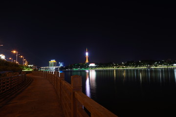 城市公园夜景