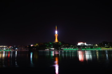 城市公园夜景