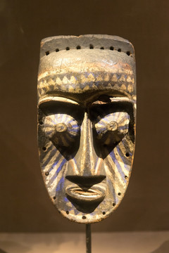 非洲珍稀面具 库巴族 男性面具
