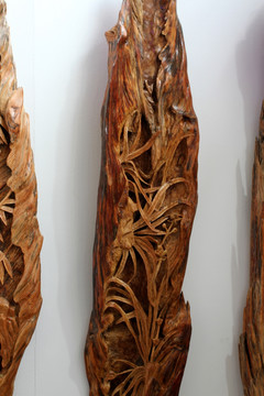木雕 根雕 兰花 雕塑 实木