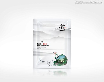 中国风养生面膜袋设计