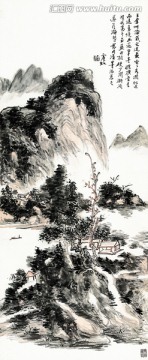 黄宾虹 王异州国画山水