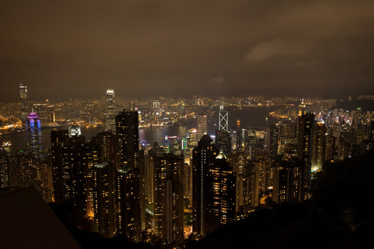 香港维多利亚港夜色