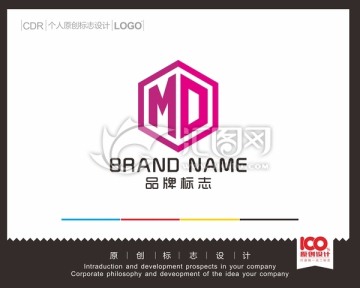 MD字母logo