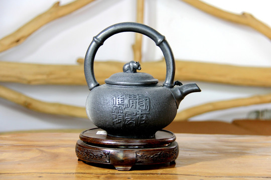 荥经 砂器 工艺茶壶 家在清风