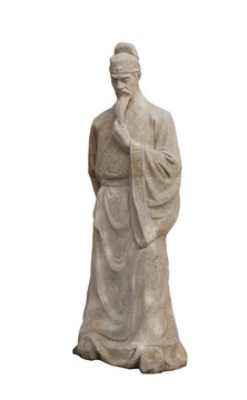 唐代著名诗人白居易塑像