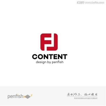 字母fj组合logo