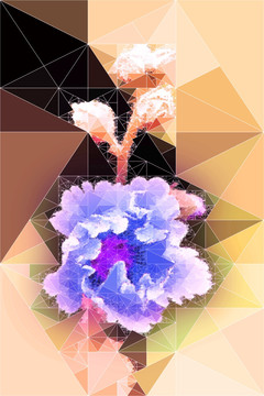 几何花卉图案素材