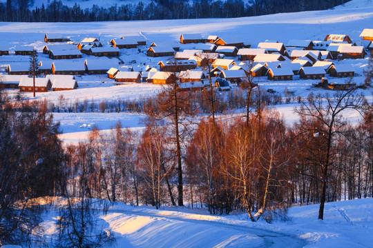 喀纳斯阿勒泰山区冰雪世界