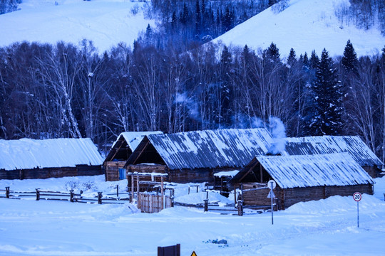 喀纳斯禾木雪景