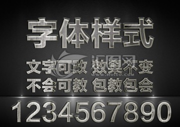 金属字体样式