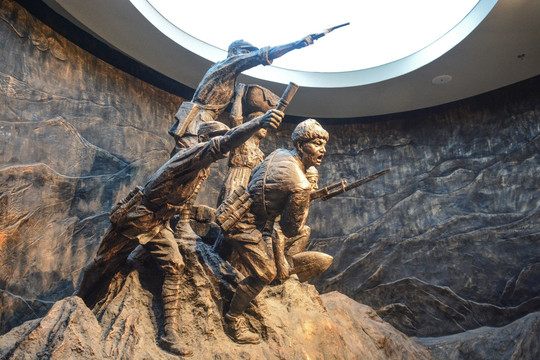 延吉博物馆抗日战争雕塑