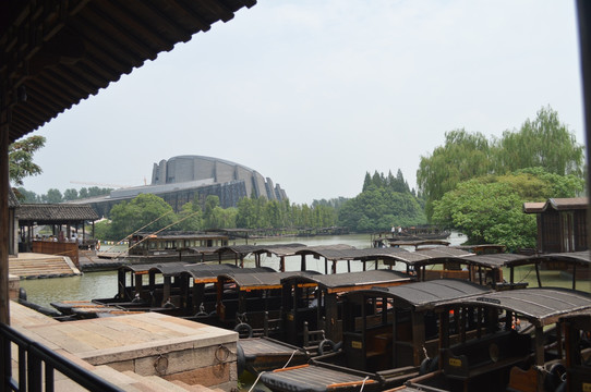 上海 古镇 河流 小溪