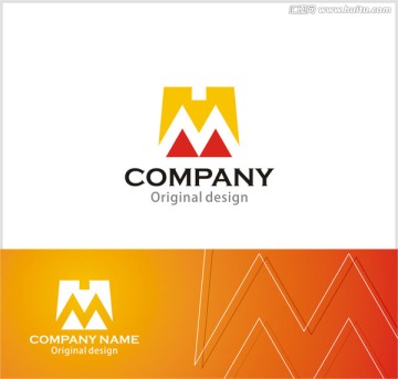 字母HM logo设计