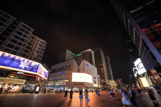 成都春熙路夜景