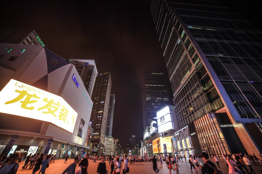 成都春熙路夜景