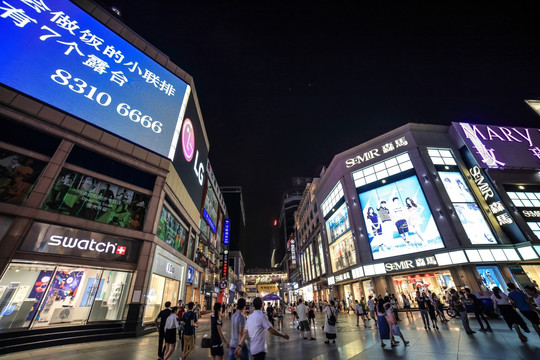 成都春熙路夜景