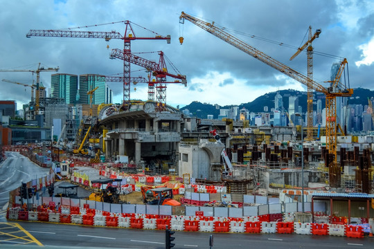 建设中的香港高铁九龙站