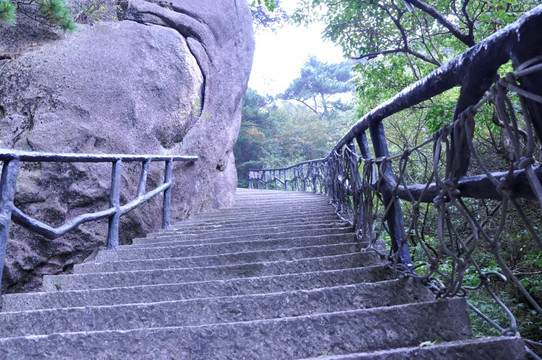 山间阶梯石板道图片素材