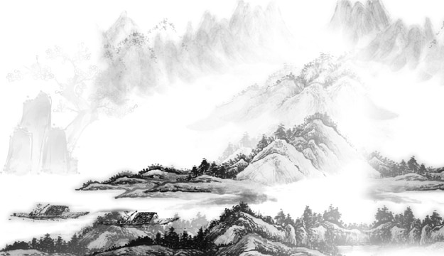 水墨 山水画