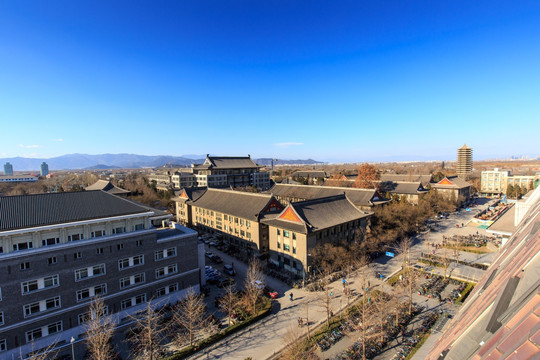 北京大学校园风光图书馆教学楼