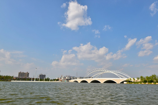 金水湖风光 城市湖泊风光