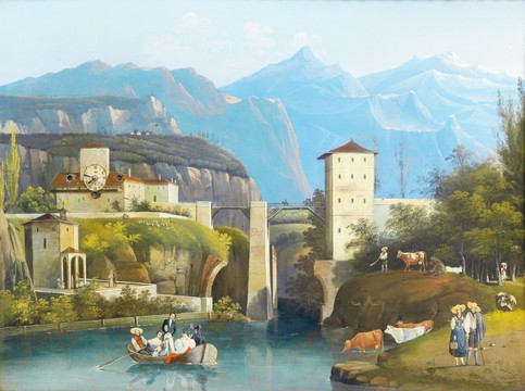 威尼斯地中海风景油画