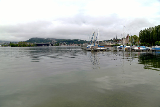 瑞士 琉森湖 游艇 码头