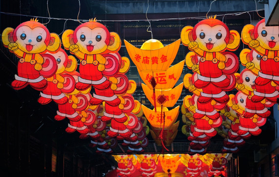 上海豫园城隍庙灯会猴子灯笼