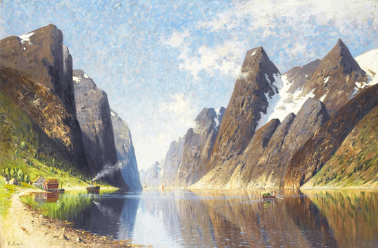 欧式古典山水风景油画