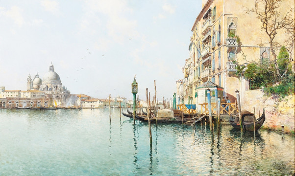 欧式威尼斯风景油画