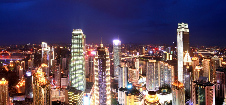 重庆都市夜景物全景图