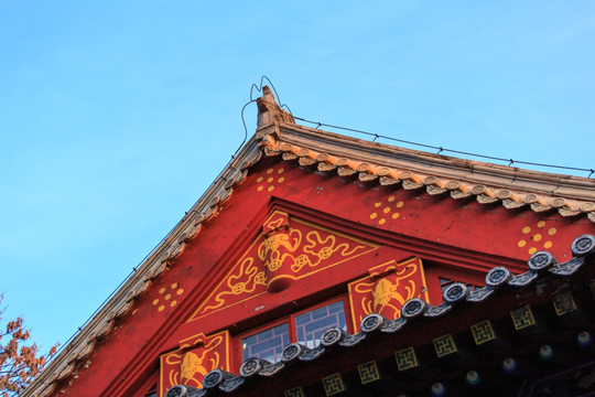 中国古典建筑屋顶屋檐彩绘