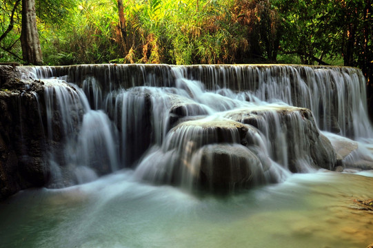 老挝 光西瀑布