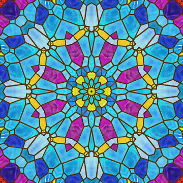 染色玻璃 艺术玻璃 几何花纹