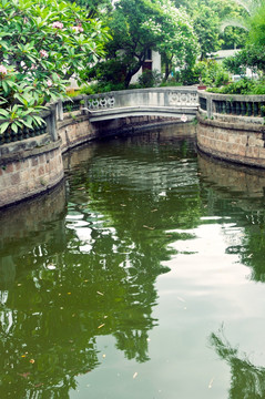 公园河道水面