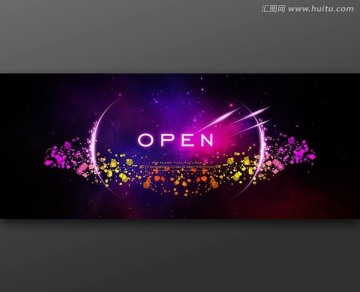 open开业海报