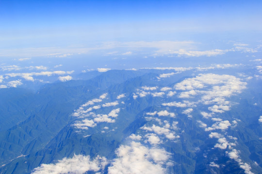 空中俯瞰 山川大地