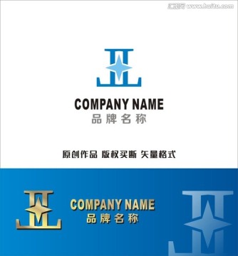 字母LT logo