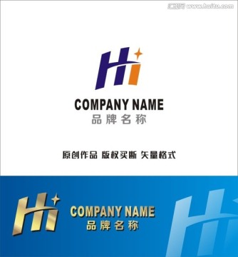 hi字母logo