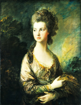 古典美女人物油画