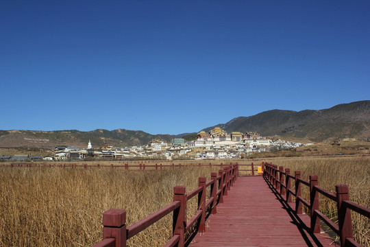 拉姆央措湖风景